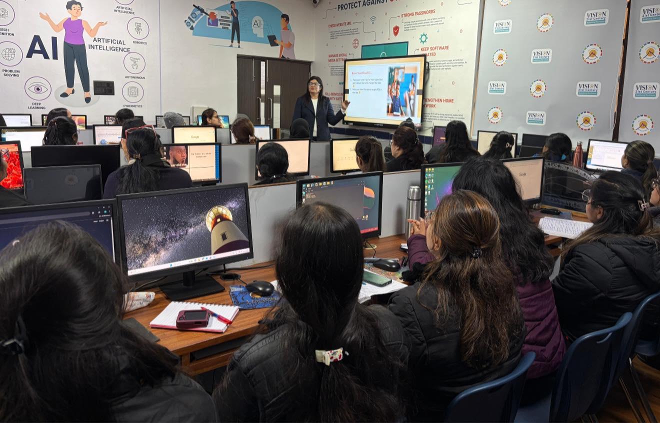 Faculty participating in an AI and technology development workshop